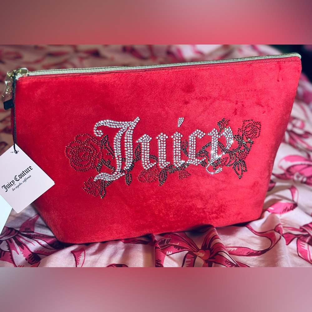 Juicy couture rose makeup bag set